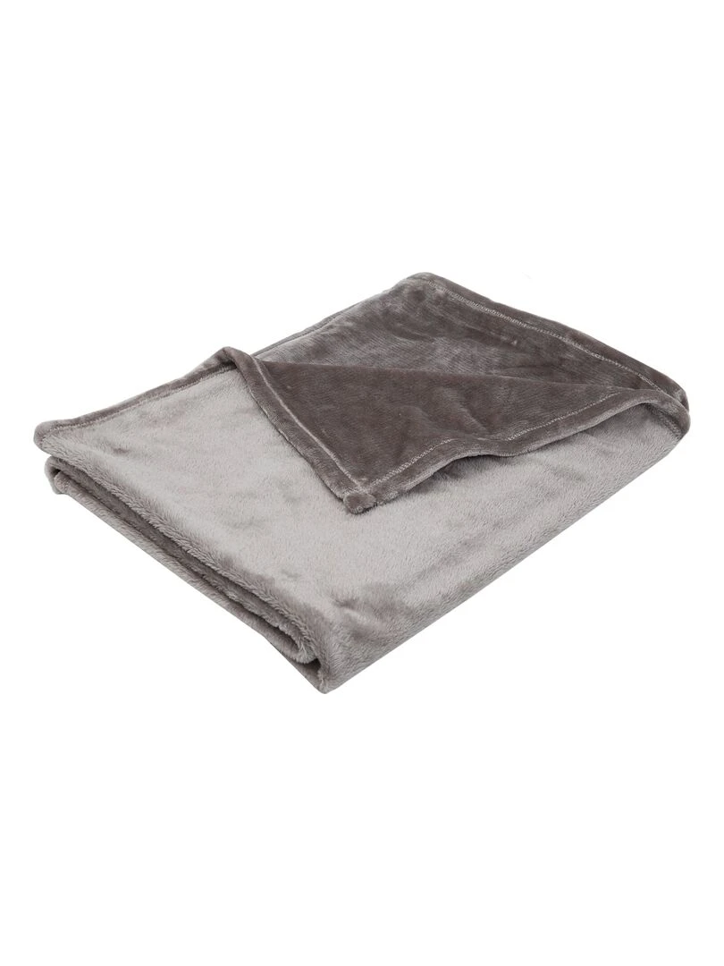 Couverture douce en flanelle 75x100 cm Taupe Marron