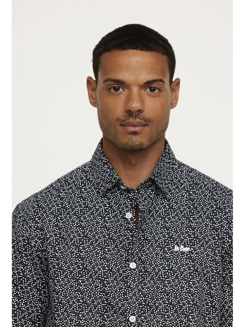 Lee Cooper   Chemise manches courtes coton regular DITU   Bleu marine