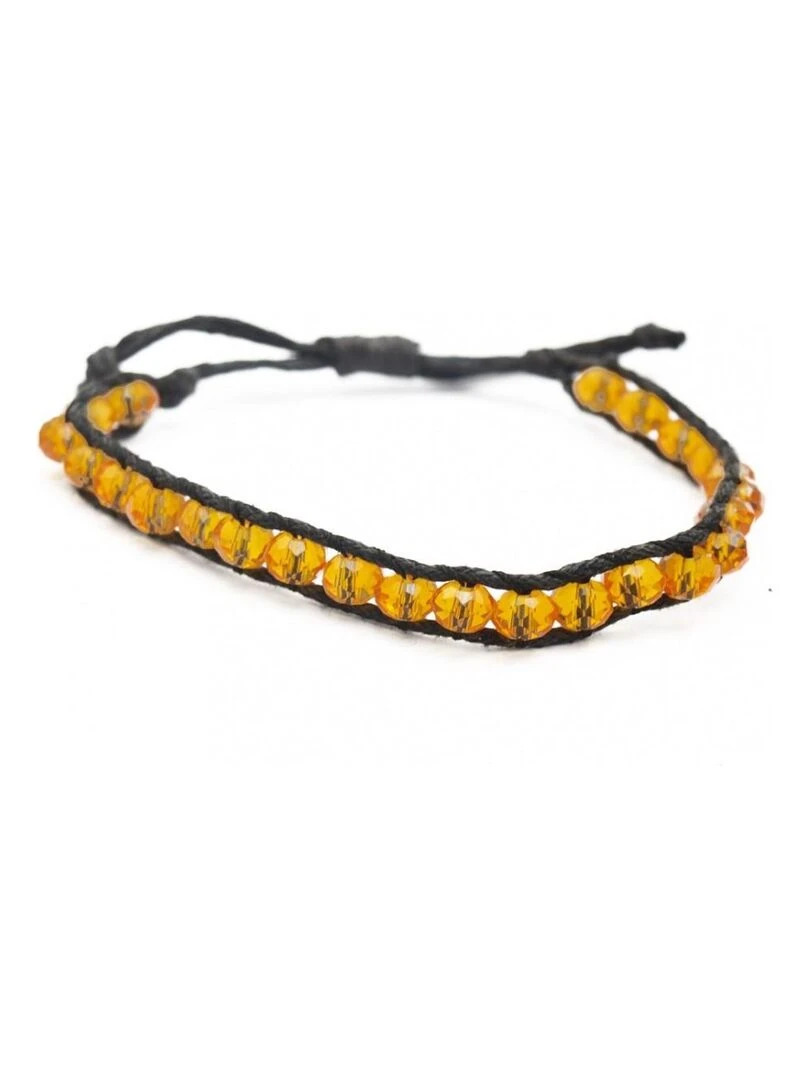 Bracelet perles de cristal Bijoucolor Jaune