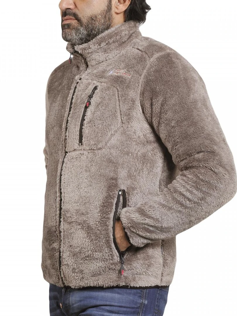 Blouson polaire homme CARIAN   PEAK MOUNTAIN   Gris taupe