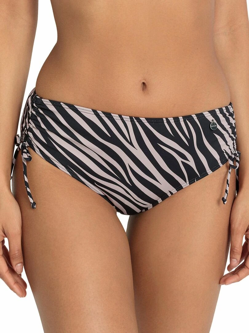 Bas maillot slip de bain taille haute côtés réglables Kaa Multicolore