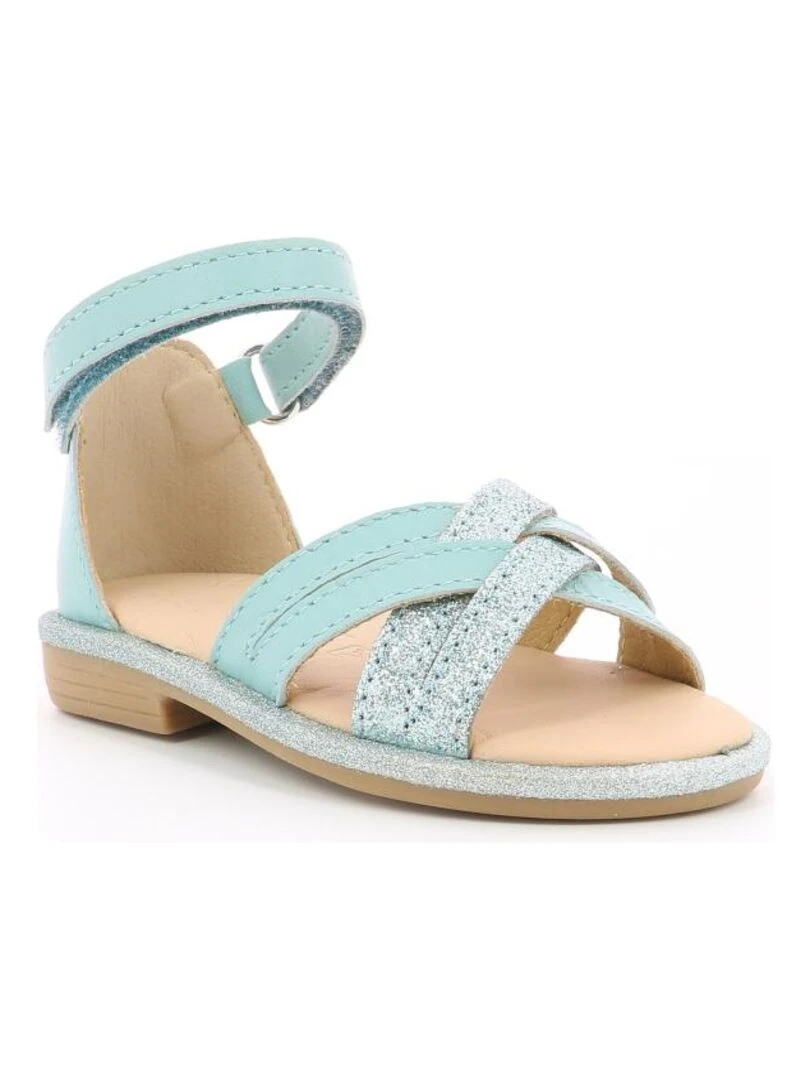 Sandales Cuir Giry Bleu turquoise