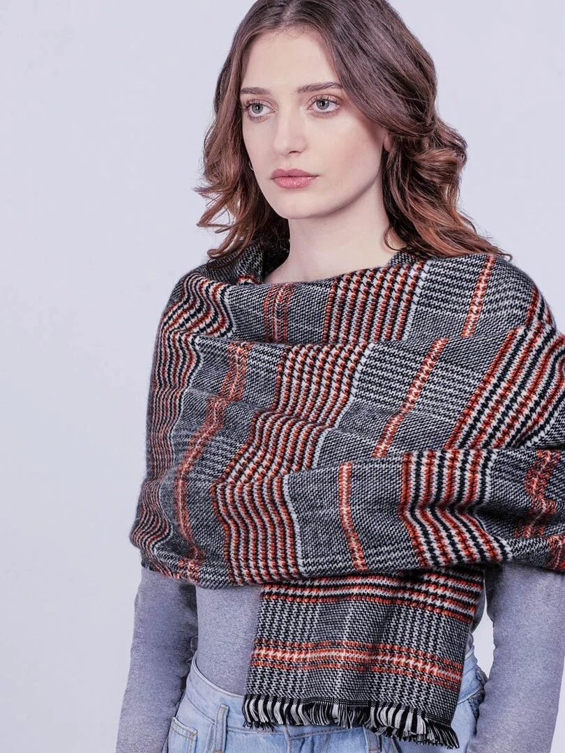 Châle Baez Fabriqué en France Orange
