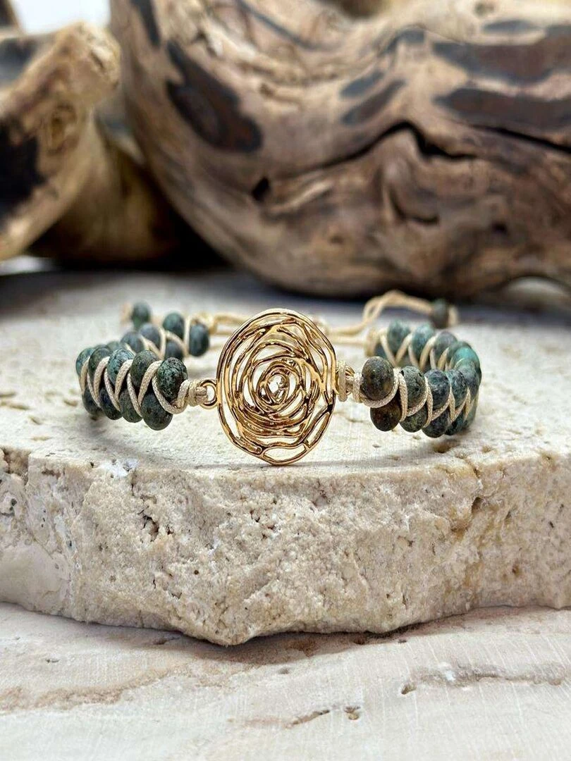 Bracelet harmonisation turquoise Vert