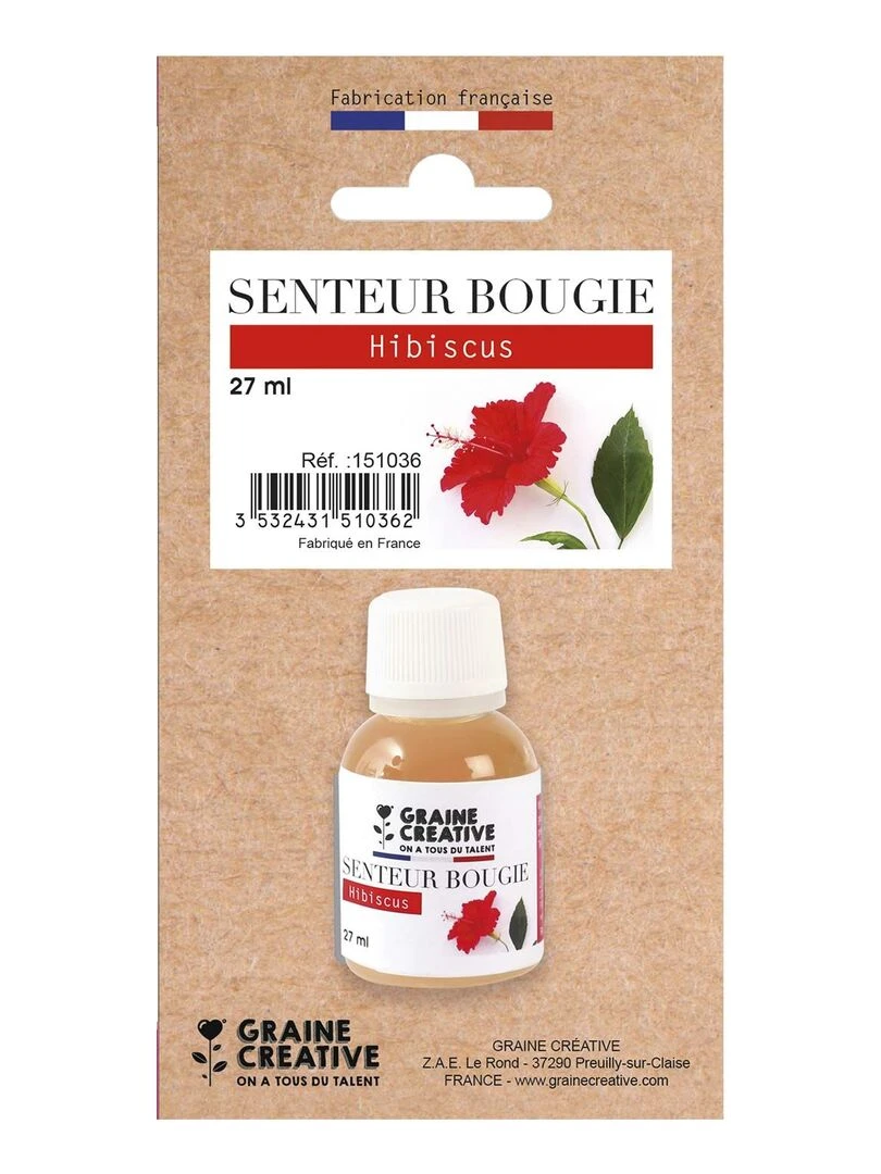 Parfum pour bougies 27 ml Senteur Hibiscus Multicolore