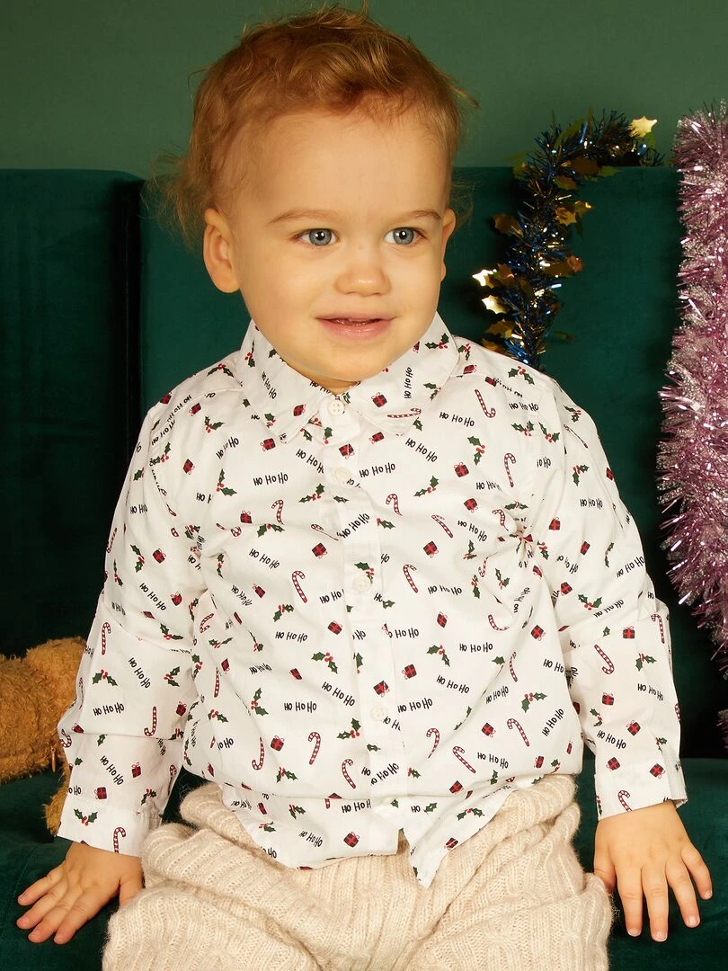 Chemise de Noël Blanc