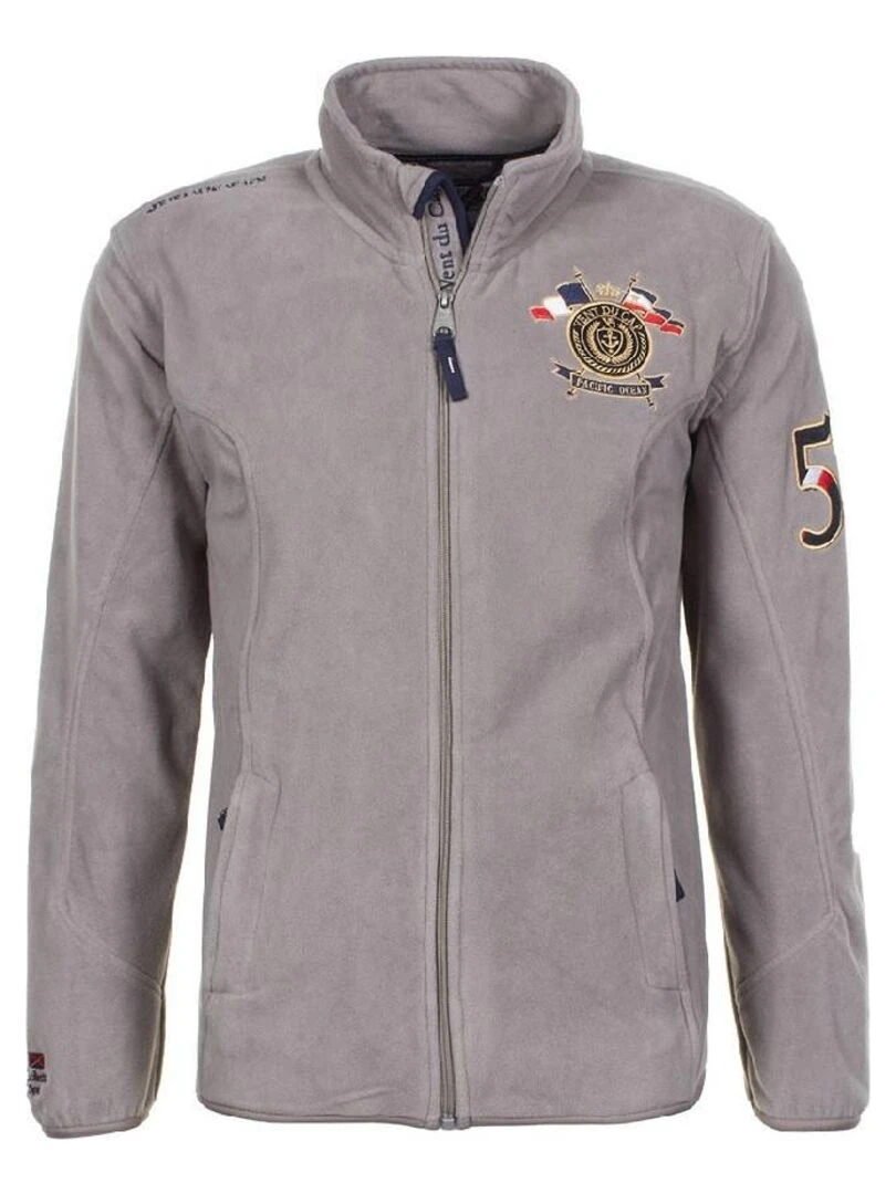 Blouson polaire homme CAUBIN VENT DU CAP Gris taupe