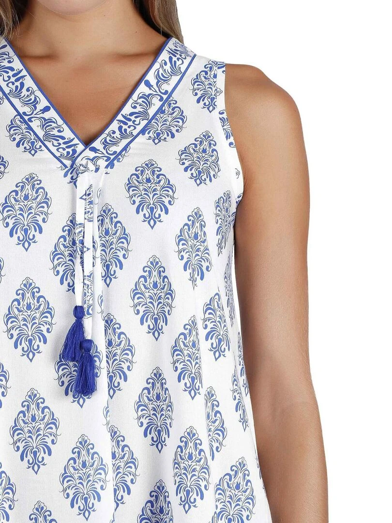 Robe estivale sans manches Cord   Bleu