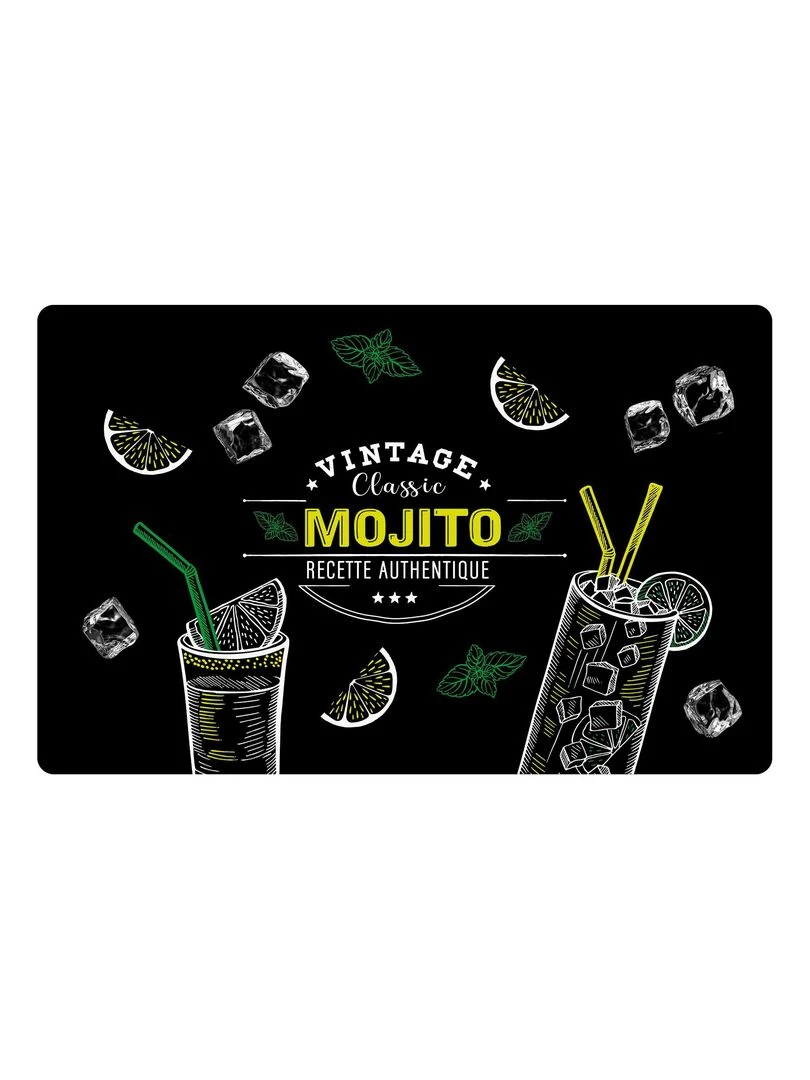 Set de table 28 x 44 cm Mojito Noir