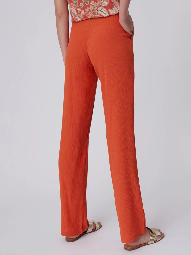 Pantalon fluide crépon    Damart   Orange
