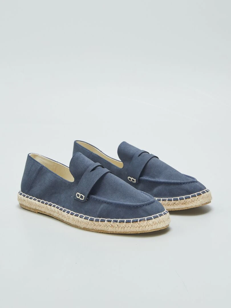 Espadrilles forme mocassins Bleu