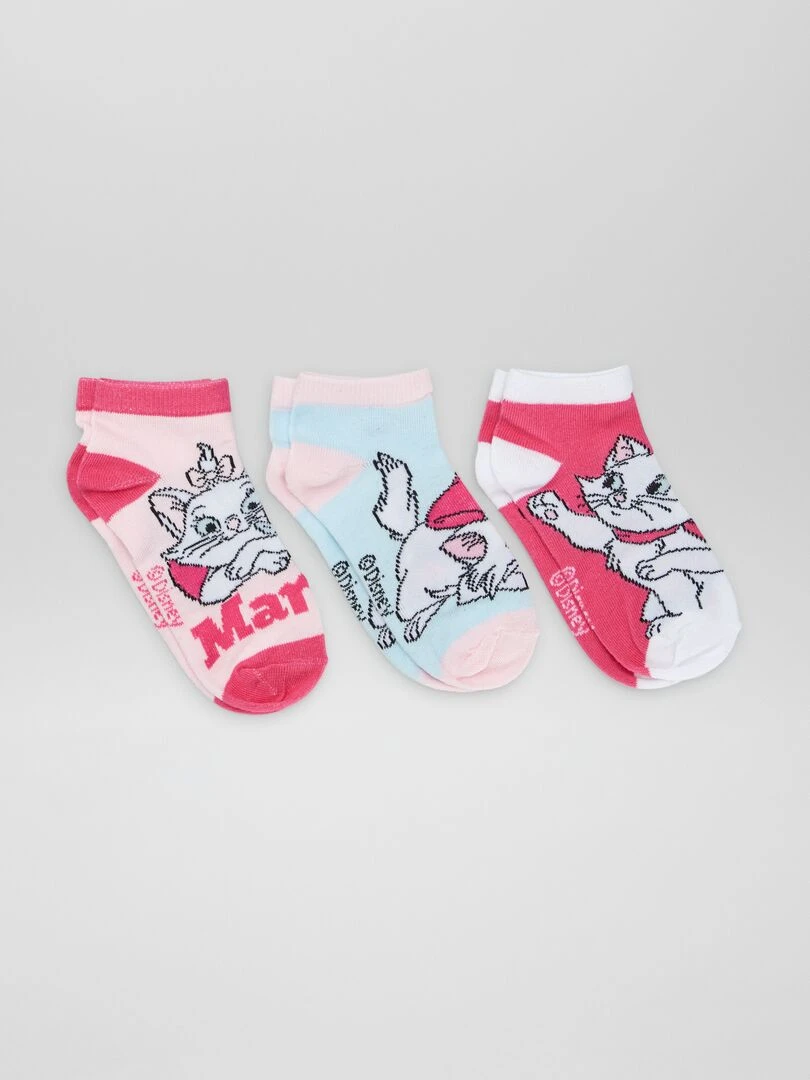 Lot de 3 paires de chaussettes 'Marie' Fuchsia