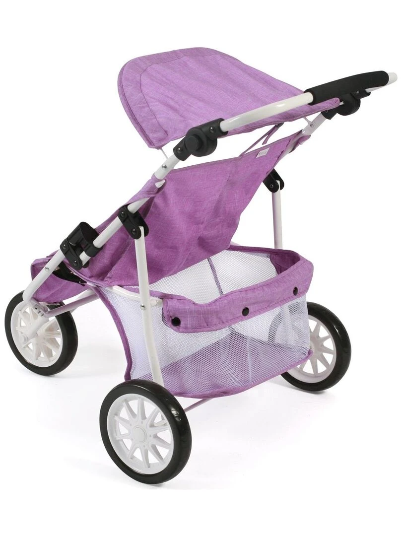 Poussette Jogger 3 roues pour poupées jumelles  Mélange violet   N/A