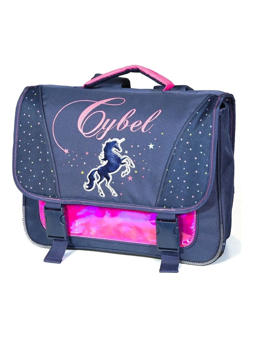 Cartable 38 cm Cybel Cheval / Licorne Marine et Rose Bagtrotter   Bleu