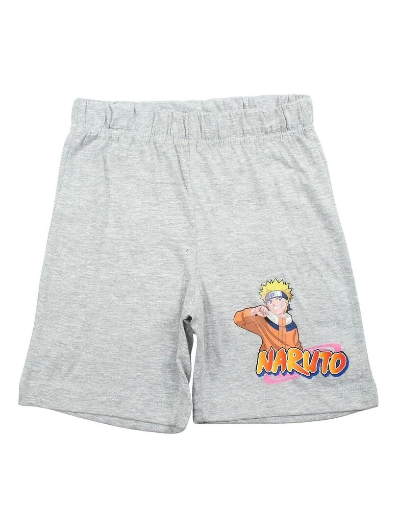 Naruto   Ensemble ​​T shirt short garçon Imprimé Naruto   Gris