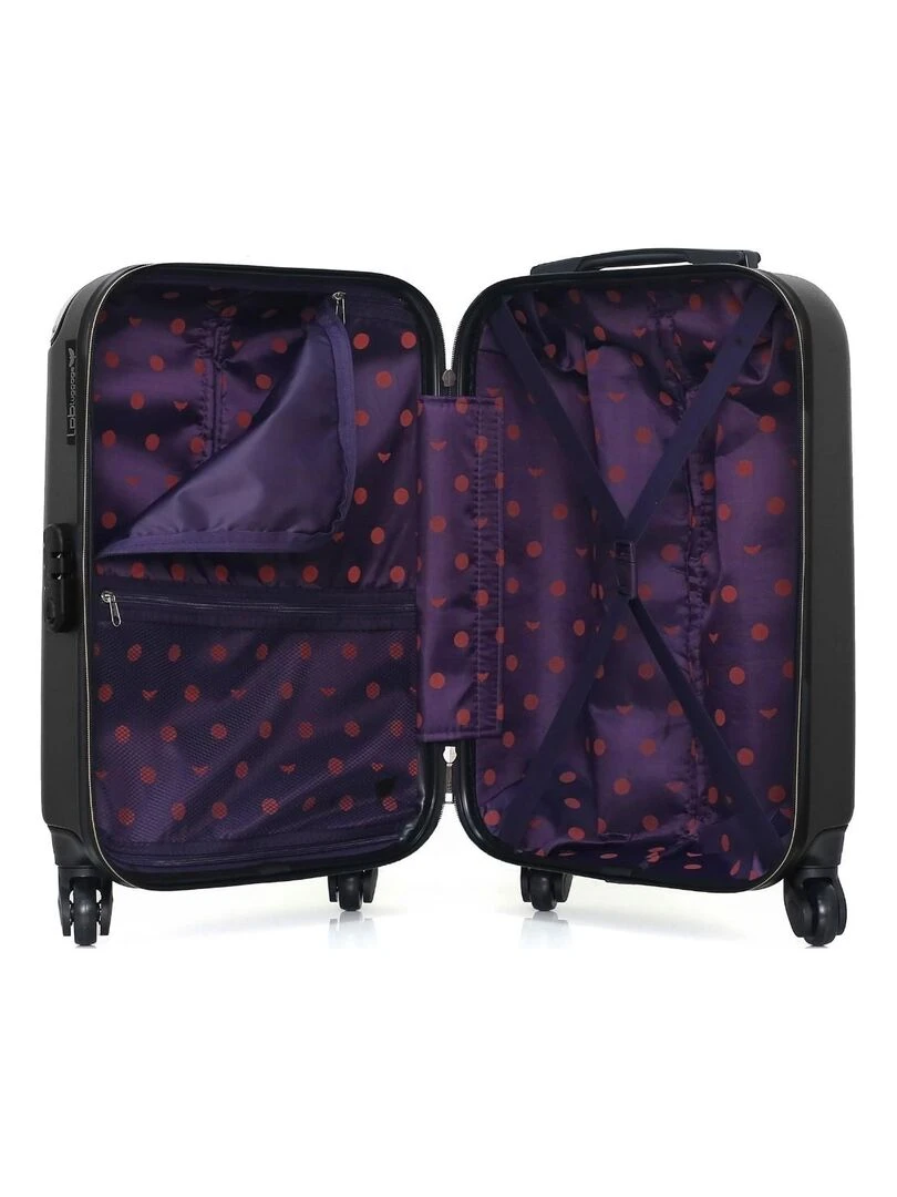 LPB LUGGAGE   VALISE CABINE ABS AMELIE E 4 ROUES 50 CM   Noir
