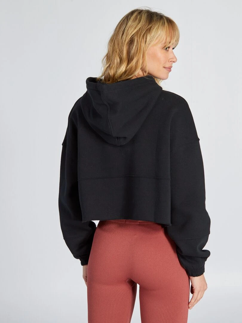 Sweat fit crop   noir