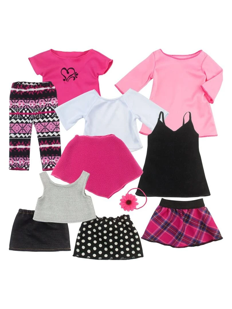 Sophia's Teamson Kids Ensemble de vêtements de printemps 11 pièces pour poupées 18" N/A
