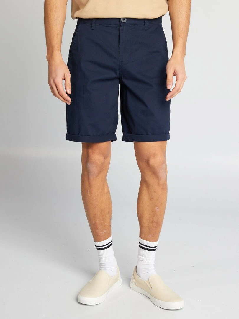 Short chino Bleu