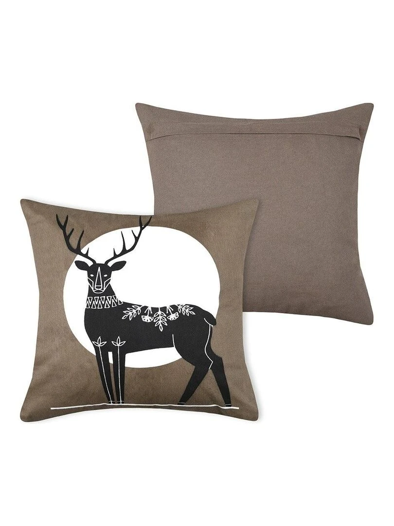 Coussin 40x40 cm Estrella taupe coton Beige