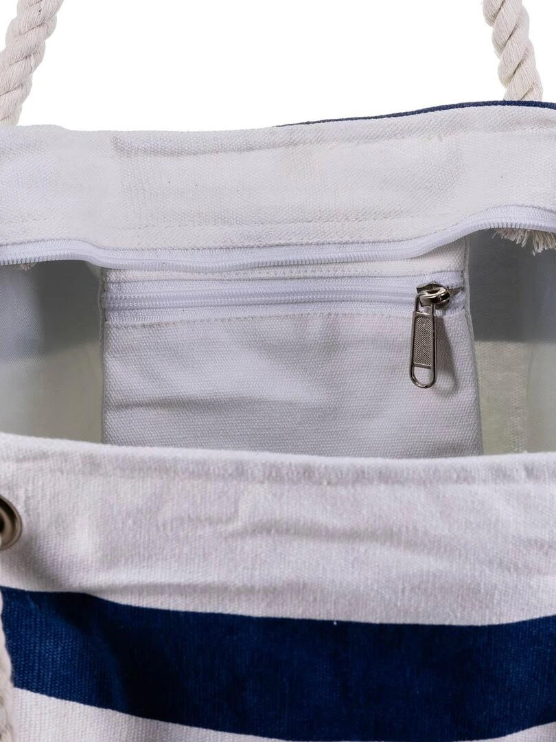 Sac de plage Marinière Bleu marine