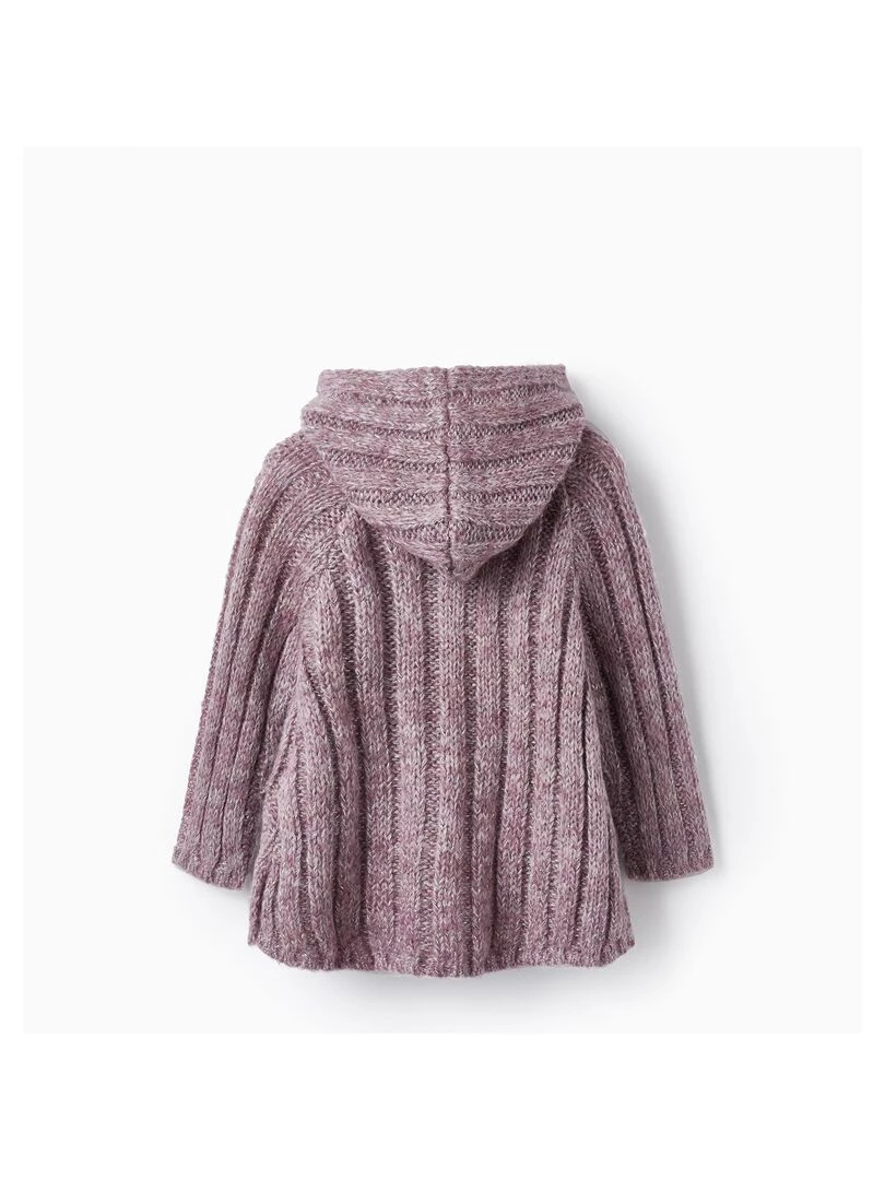 Gilet en Maille avec Capuche pour Bébé Fille NORTHERN CALLING Gris clair