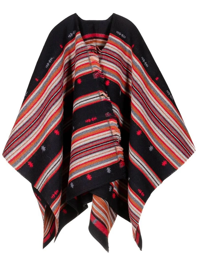 Poncho Yucatan Fabriqué en France Rouge