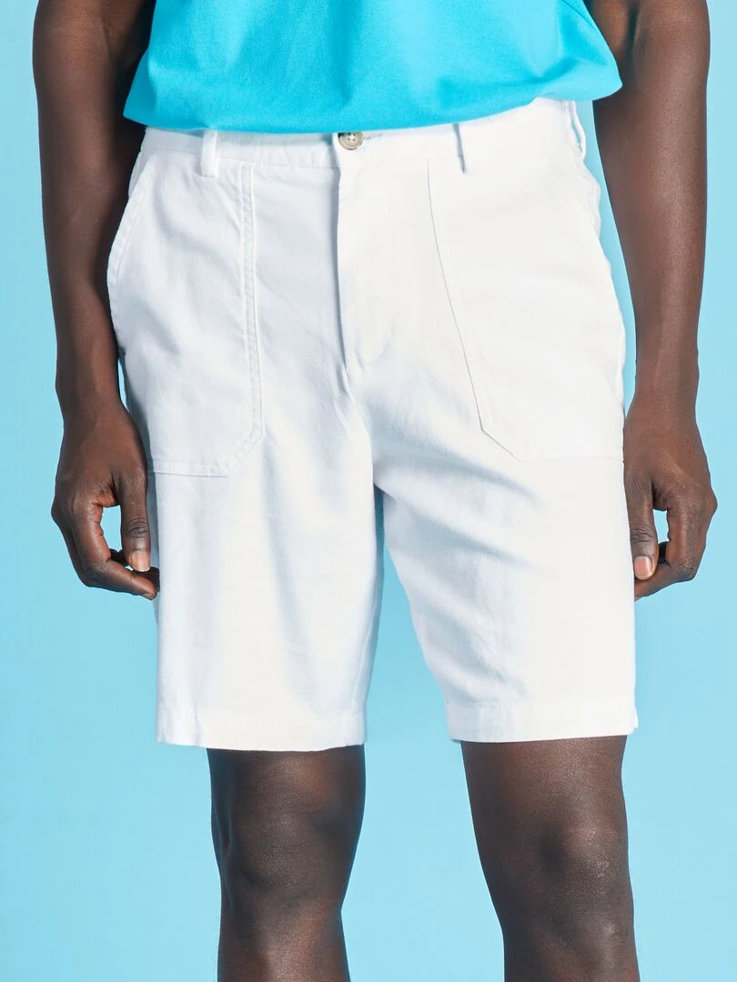 Short en twill blanc
