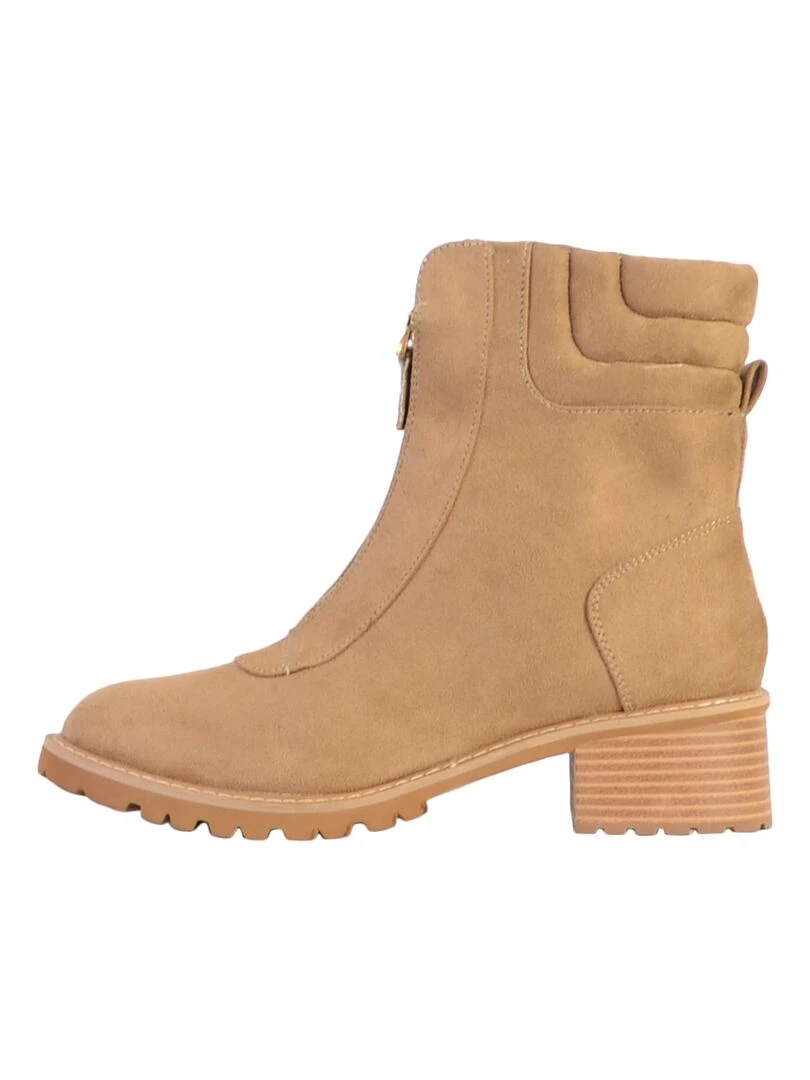 Boot à Zip The Divine Factory Beige