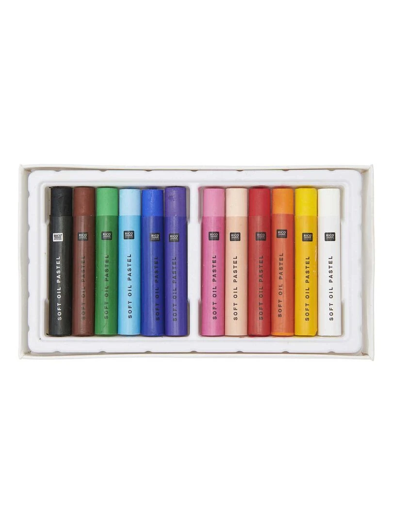 Pastels à l'huile 12 couleurs N/A