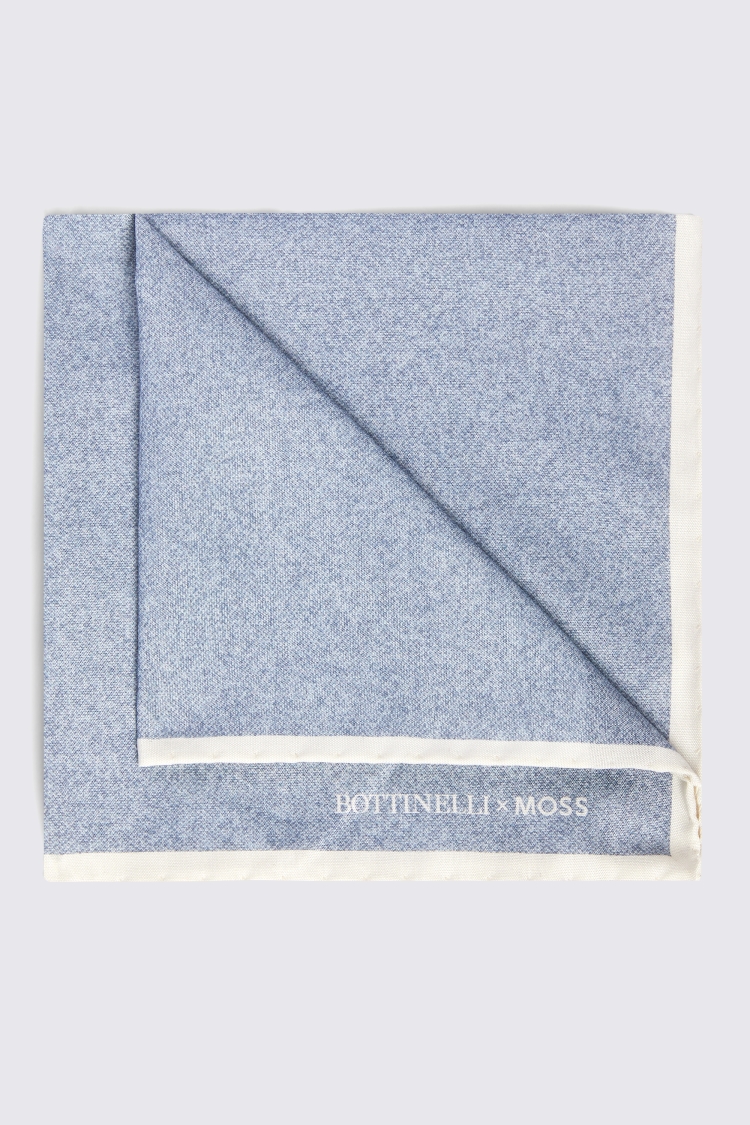 Bottinelli Sky Silk Semi-Plain Pocket Square Buy Online at Moss