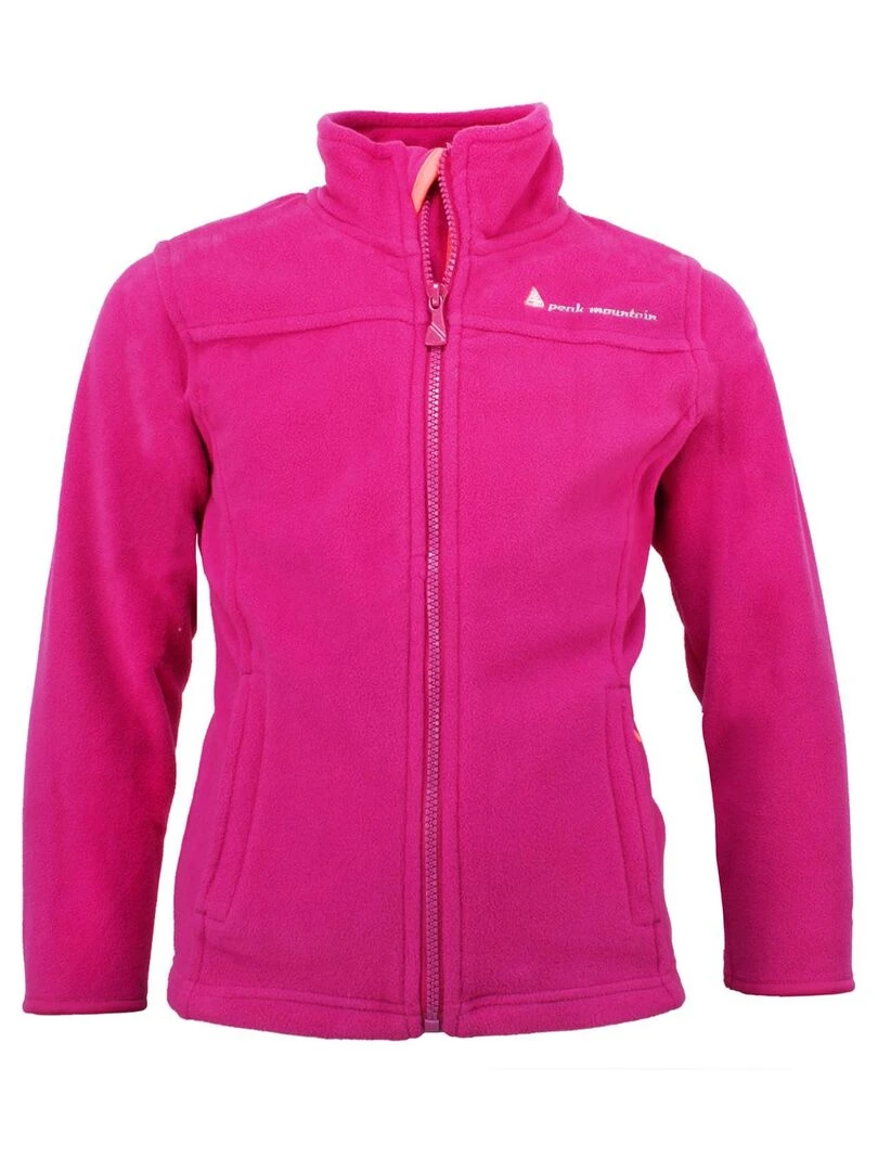 Blouson polaire fille GACESARE PEAK MOUNTAIN Rose fushia