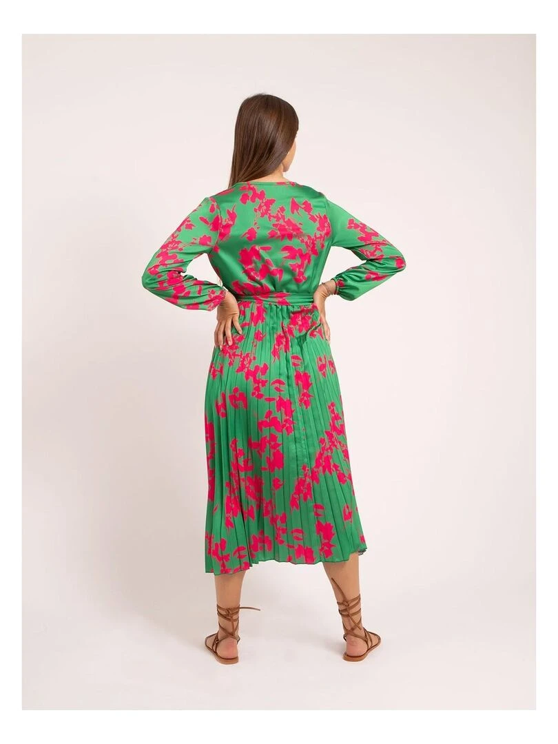 Robe longue motifs ICHELLE Vert