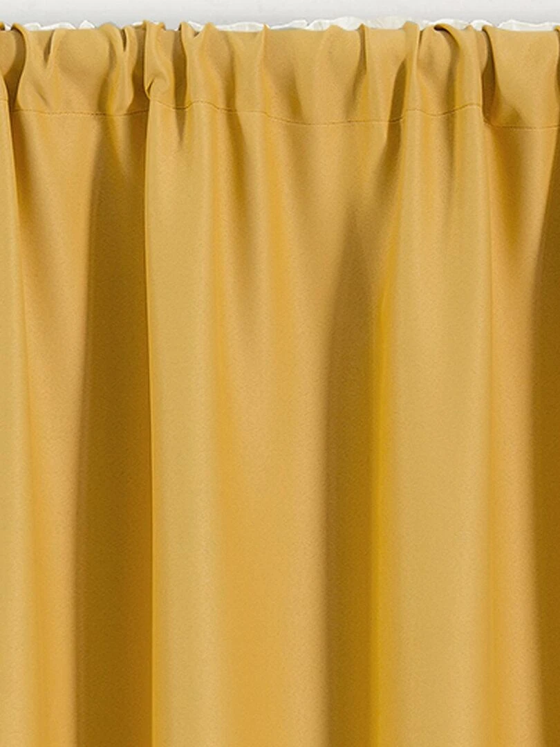 Panneau droit à ourlet passe tringle Jaune moutarde