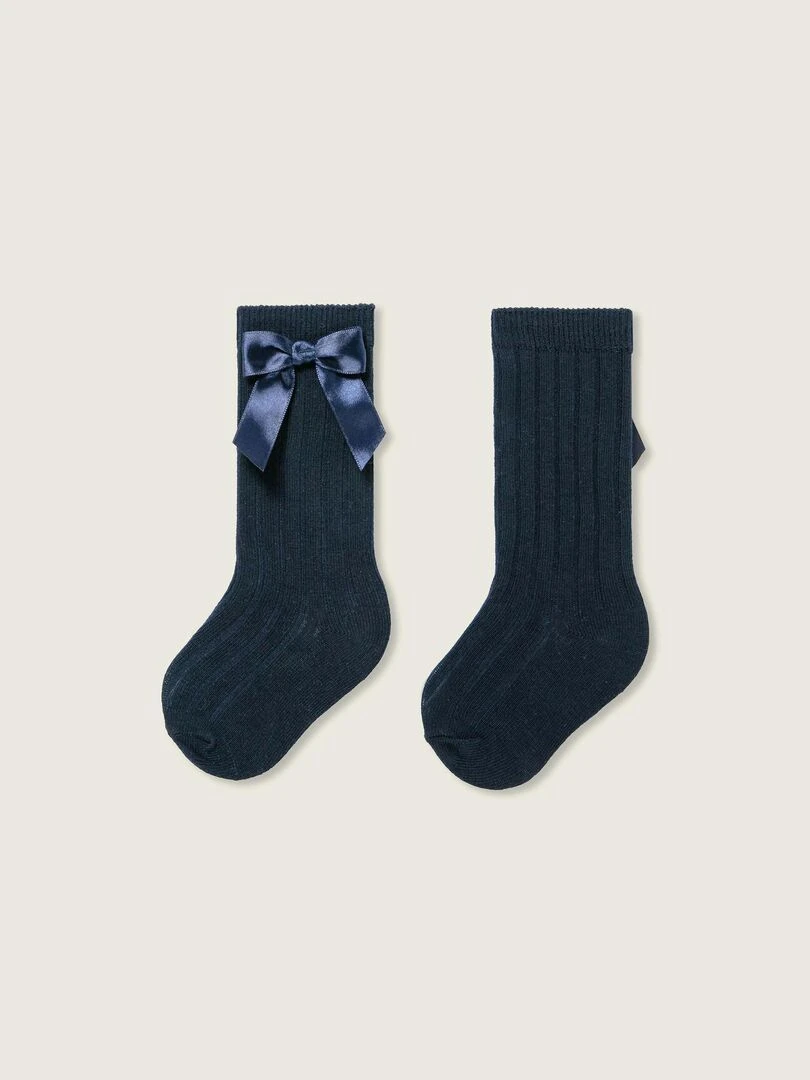 Chaussettes Hautes pour Bebé Fille ESSENTIALS LINE Bleu nuit