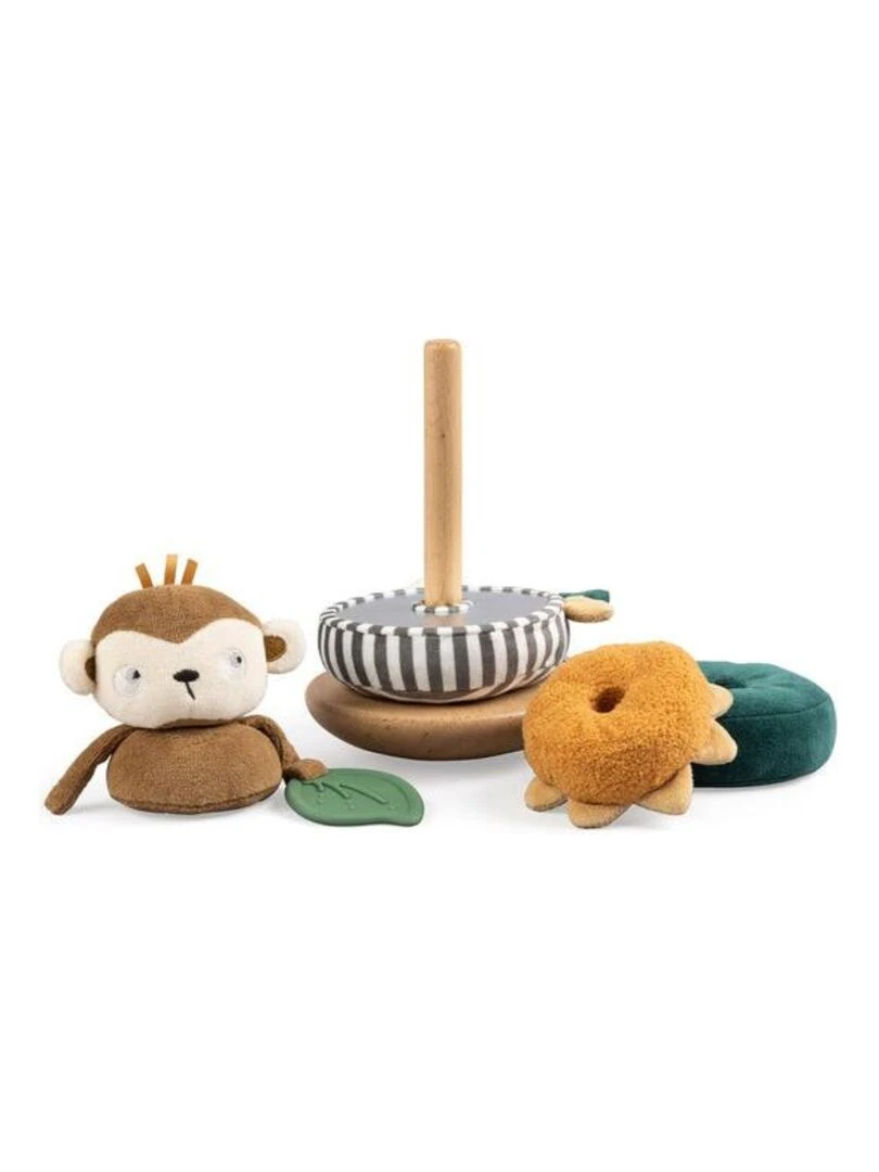 Jouet empilable et inclinable en bois Sparky le Renard   Sebra   Orange