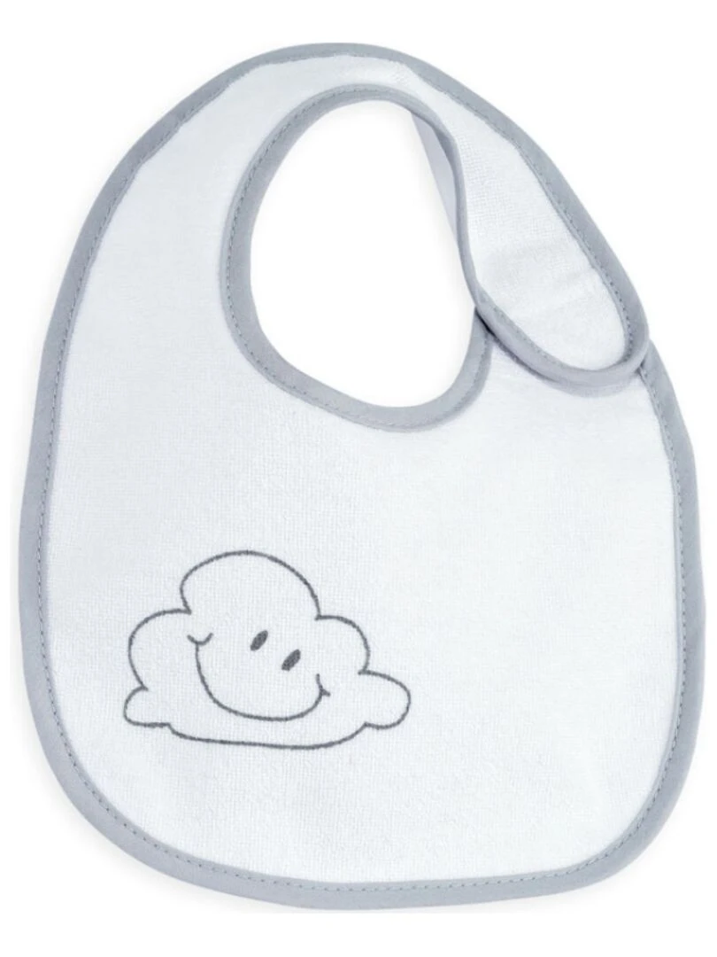 Lot de 7 bavoirs de naissance Nuage gris   Gris