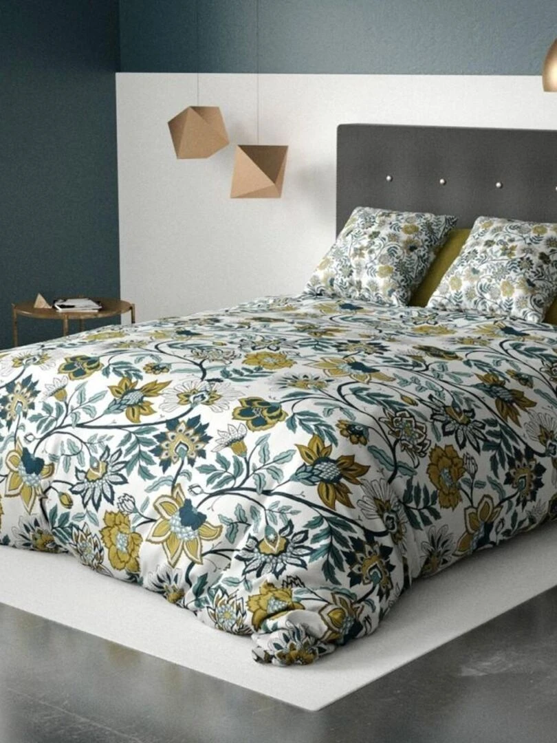 Housse de couette Bohemia + taie(s) 100% coton 57 fils Blanc