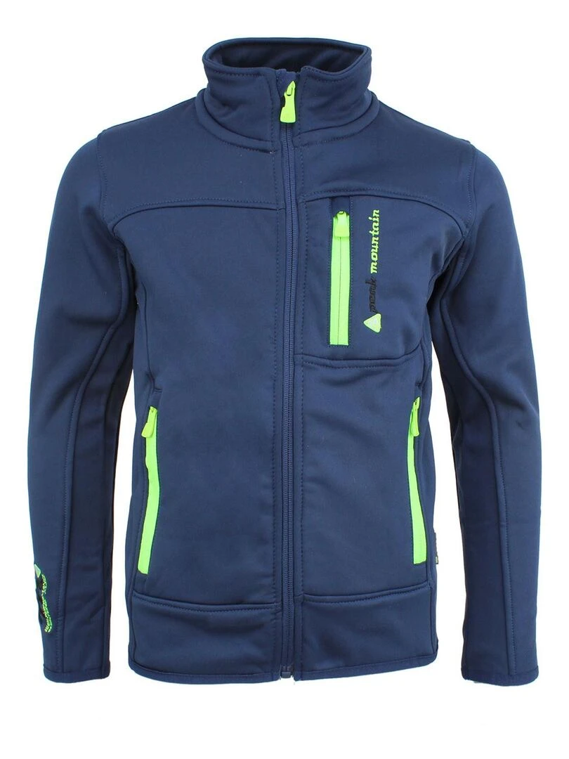 Blouson polarshell garçon ECANTON PEAK MOUNTAIN Bleu marine