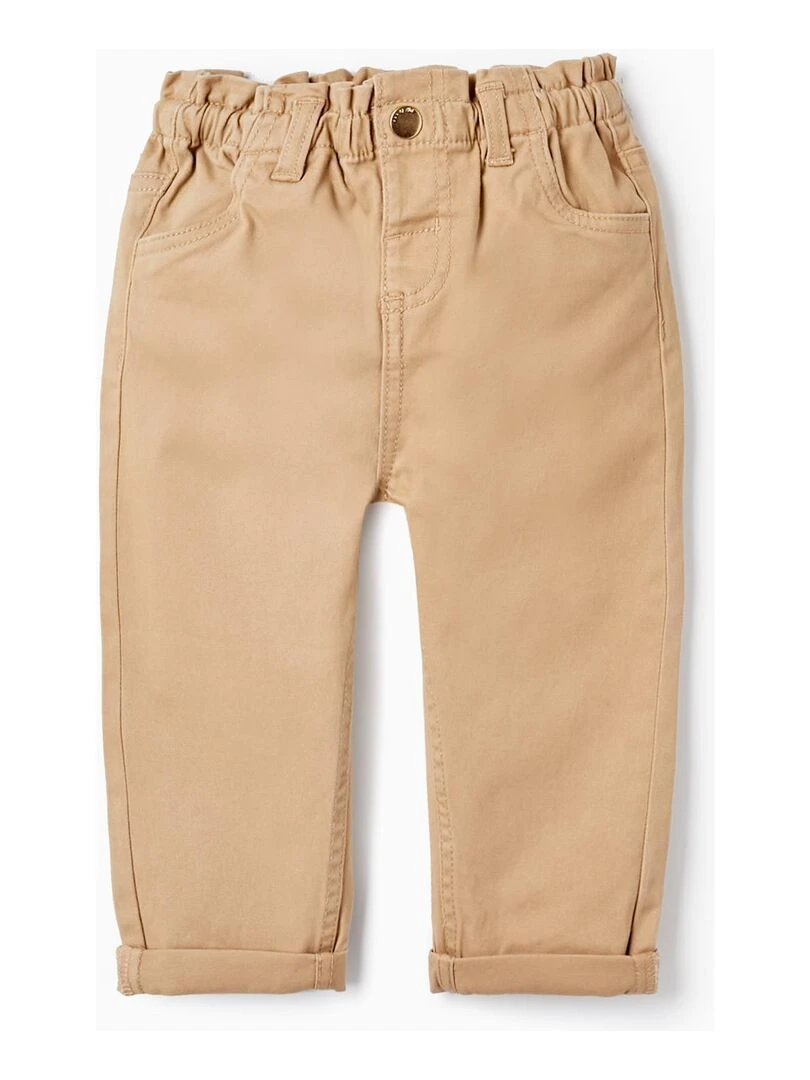 Pantalon de sport en sergé pour bébé fille SICILIAN DAYS Beige clair