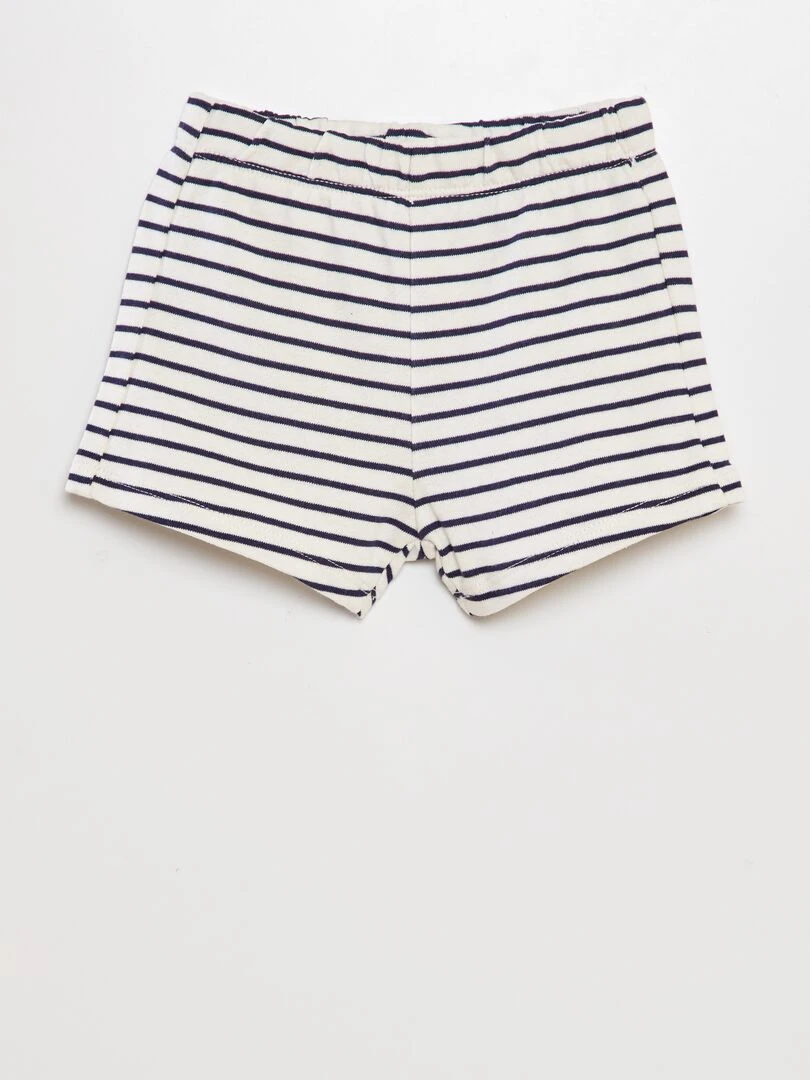Ensemble T shirt + short en coton   2 pièces   GRIS
