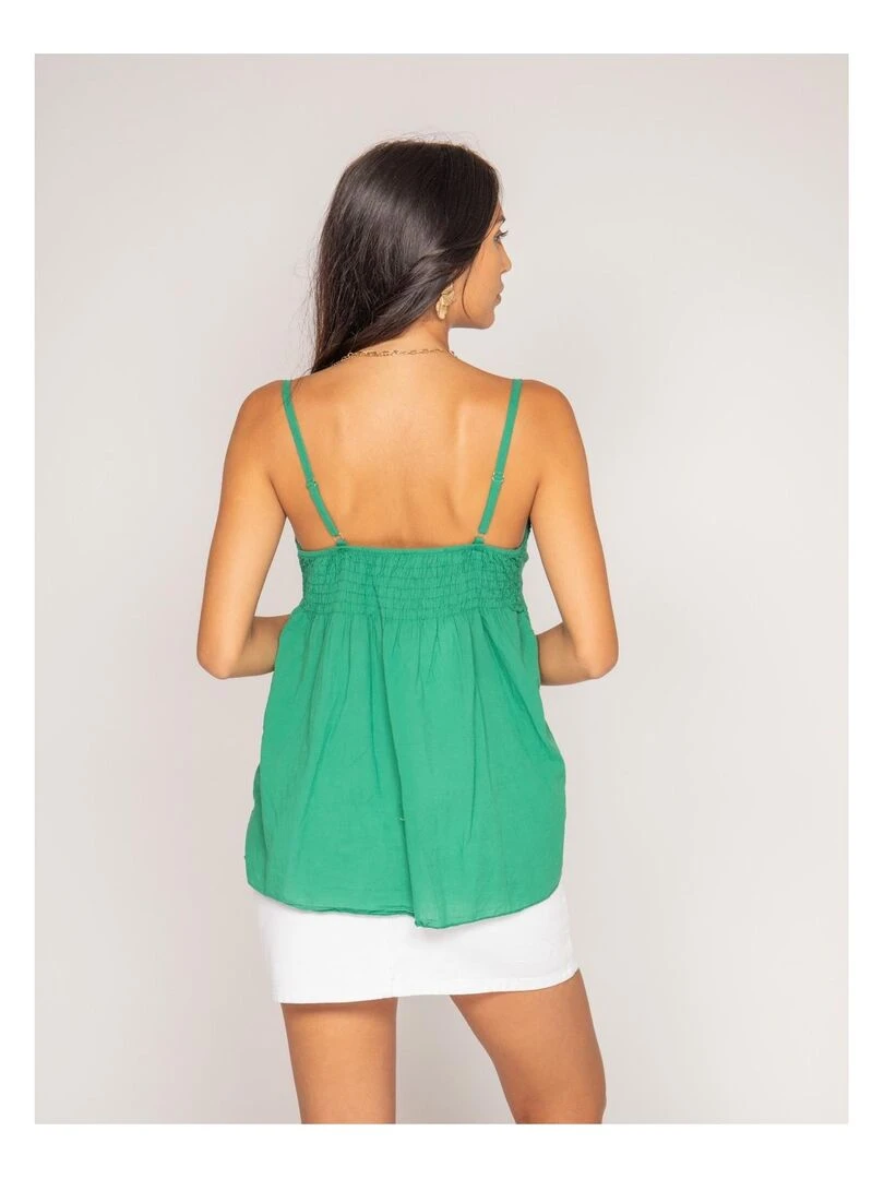 Top broderies anglaises FEVE Vert