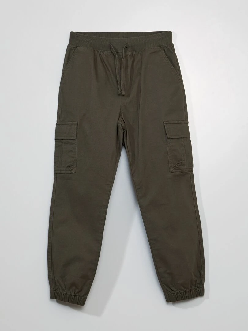 Pantalon avec poches à rabats Coupe + confortable Kaki