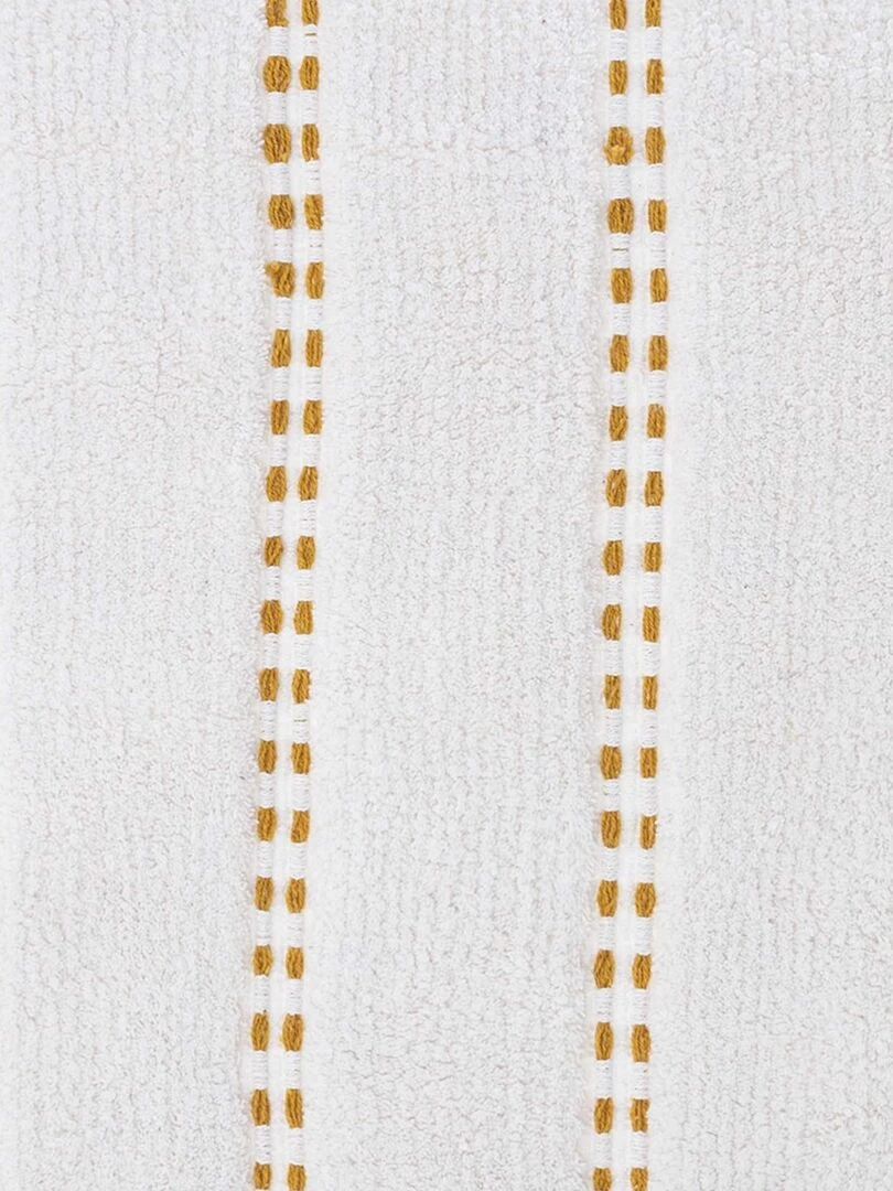 Tapis de bain à pompons   Jaune