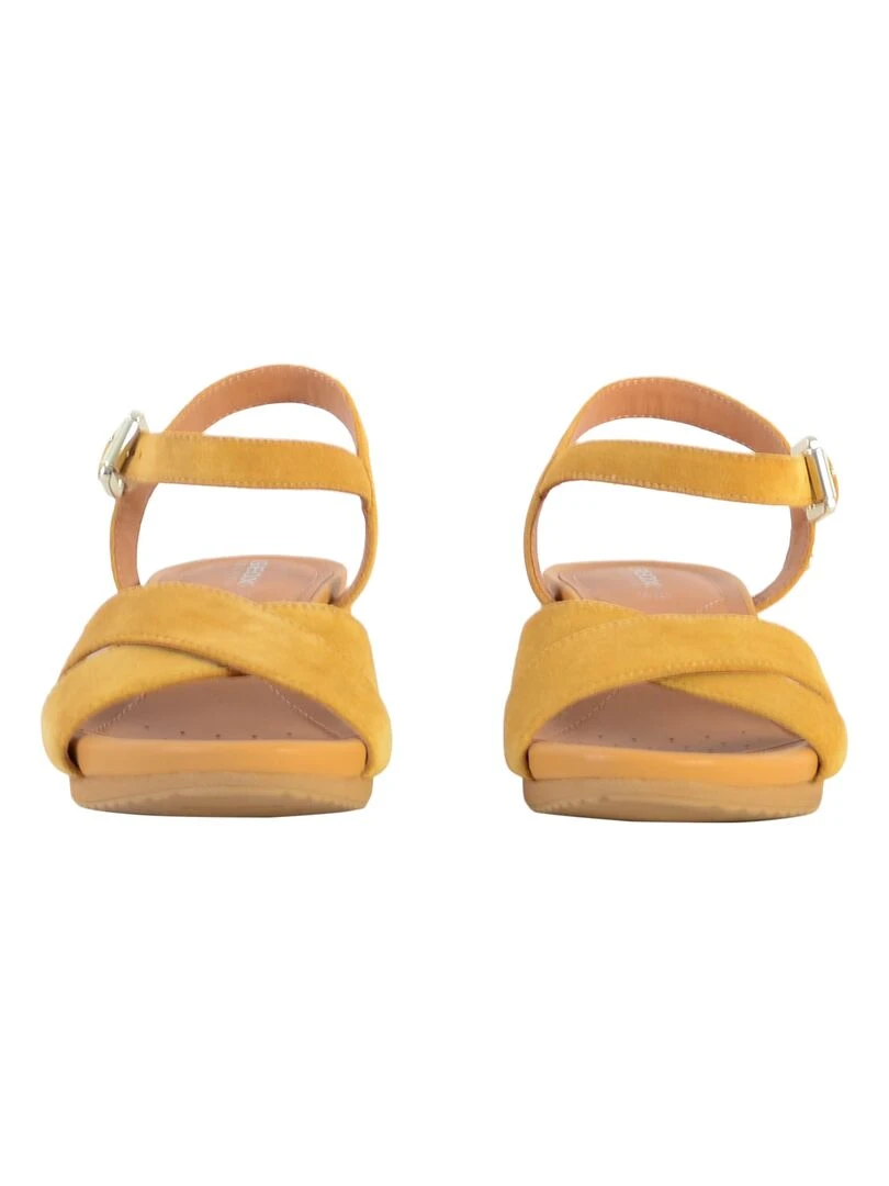 Sandale Compensée Cuir Geox Ischia D02HHC 00022   Marron