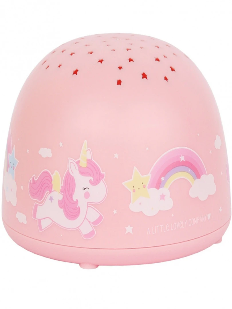 Veilleuse projecteur d'étoiles Licorne Rose