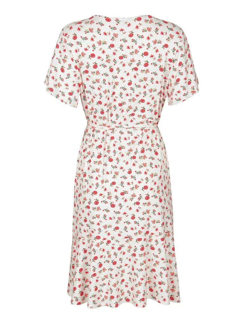 Robe estivale manches courtes Java   Ecru