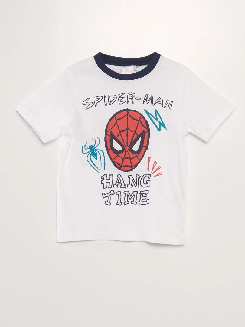 Pyjama short 'Spiderman'   2 pièces   Blanc