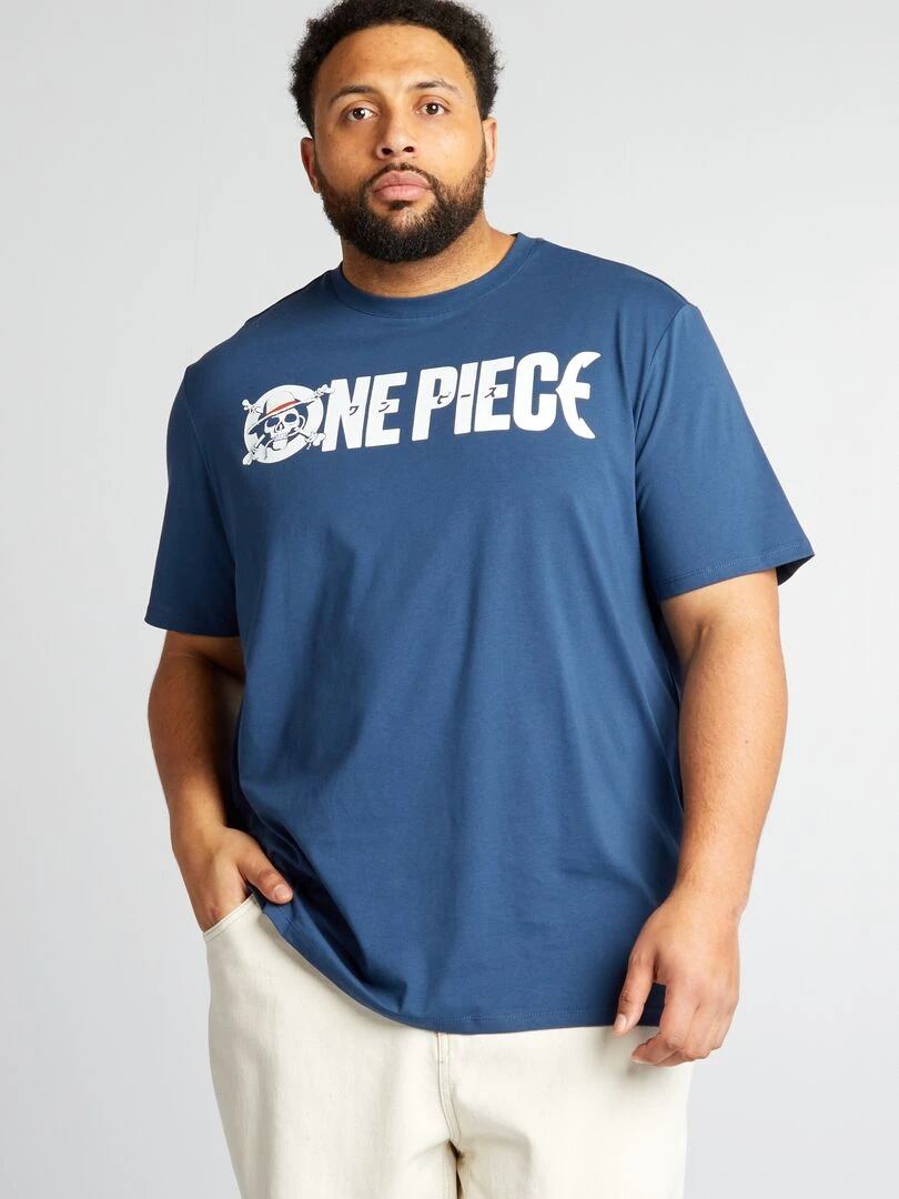 T shirt 'One Piece' à col rond Bleu