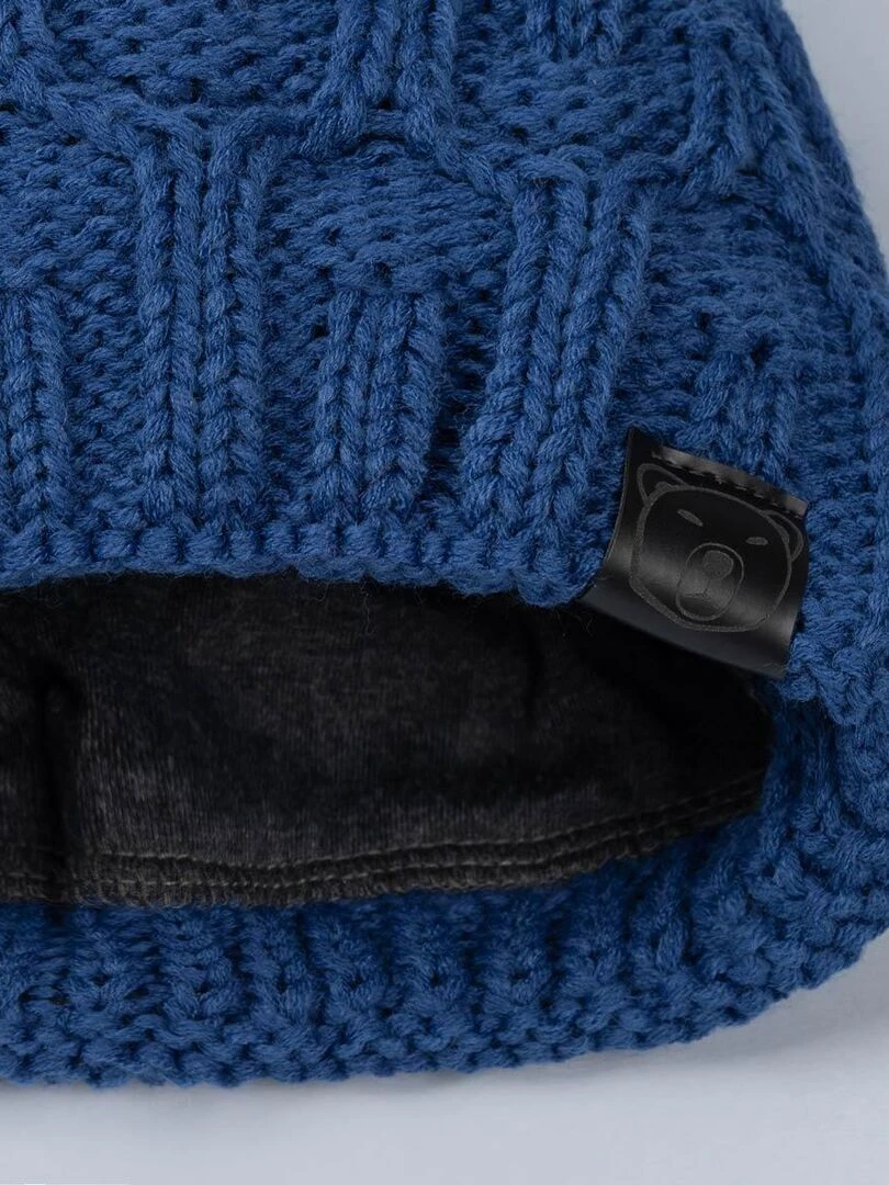Ensemble Snood Bonnet Maribel   Made in UE   Bleu marine